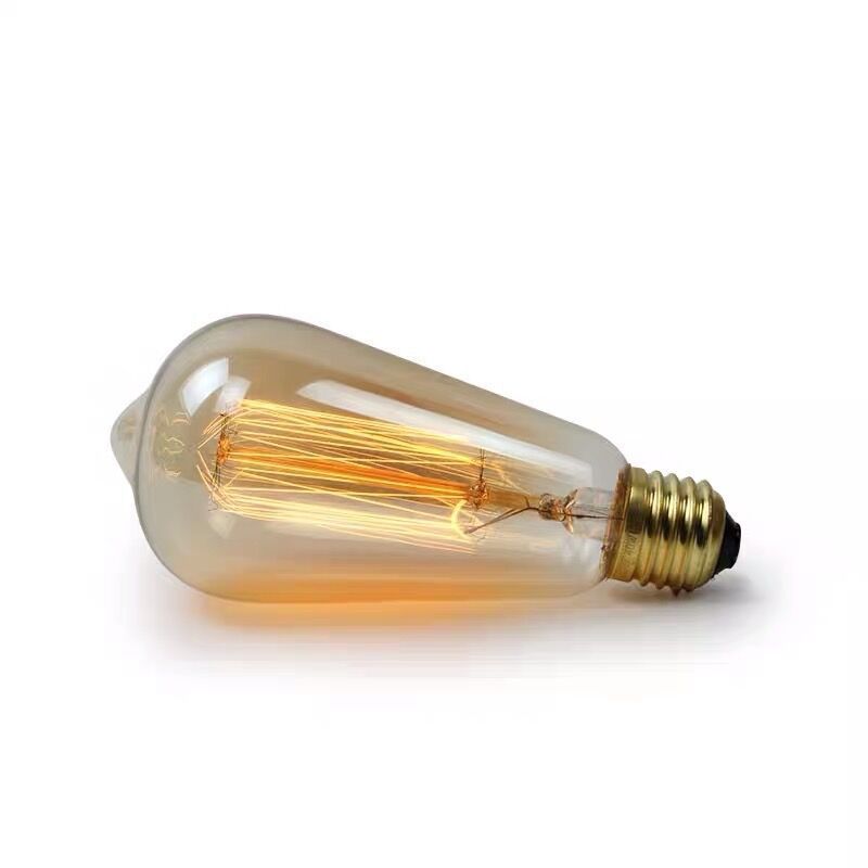 Long Life Wind Wire Tungsten Lamp Vintage ST64 40W E26 E27 110V 220V Retro Edison Light Bulbs