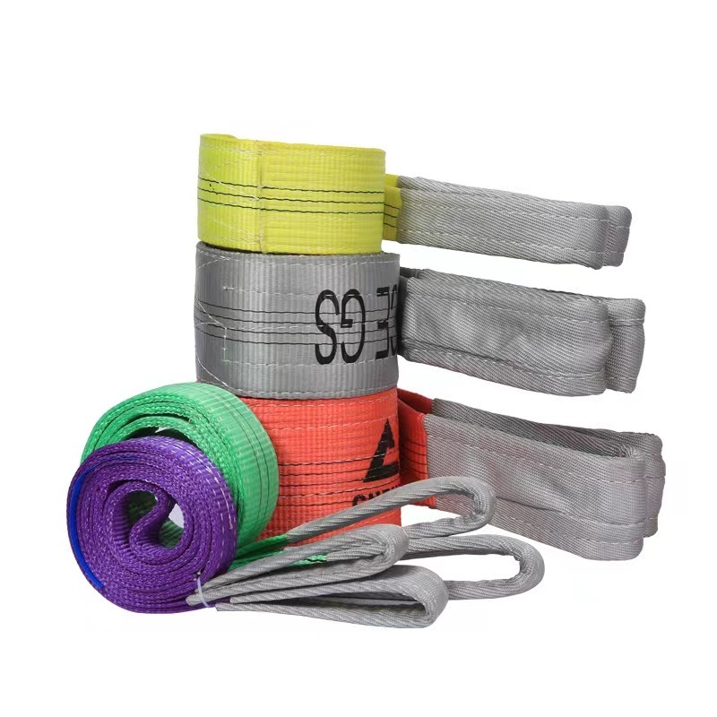 1t 2t 3t 4t 5t 6t 8t 10t 12t Fabric Eslinga Lifting Polyester Flat Web Sling Cargo Binding Belt Webbing Sling Belt