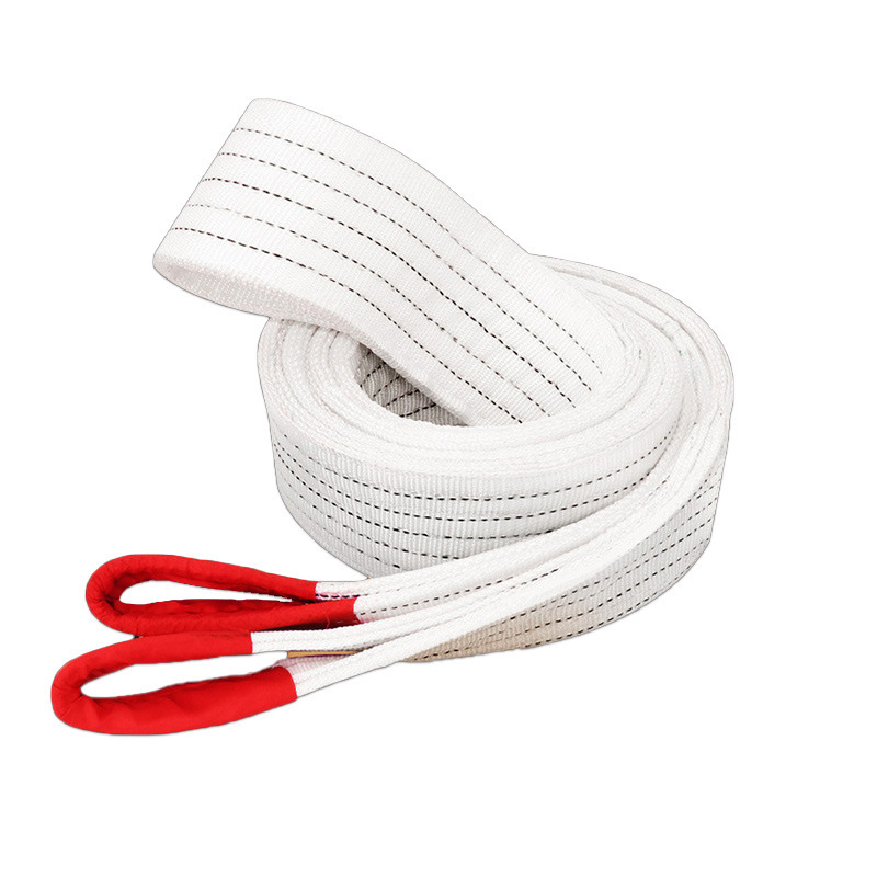 Lifting white flat lifting belt 2T3T5T industrial national standard color lifting belt crane rigging wholesale