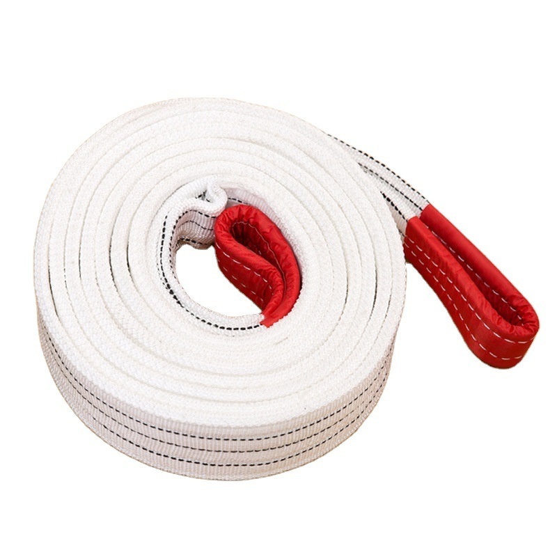 Lifting white flat lifting belt 2T3T5T industrial national standard color lifting belt crane rigging wholesale