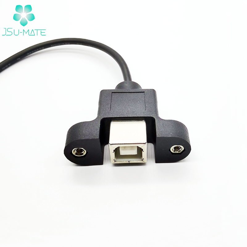 Custom Printer Panel Mount USB B To 5pin Housing Locking Cable USB 2.0 Type B Female Screw Lock Power Cable USB Type B Cable