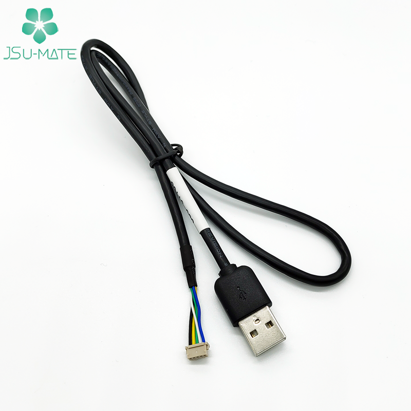 Custom 28AWG USB 2.0 Male Plug To 5Pin Housing 5P Connect Harness Cable PVC TPE USB Cable