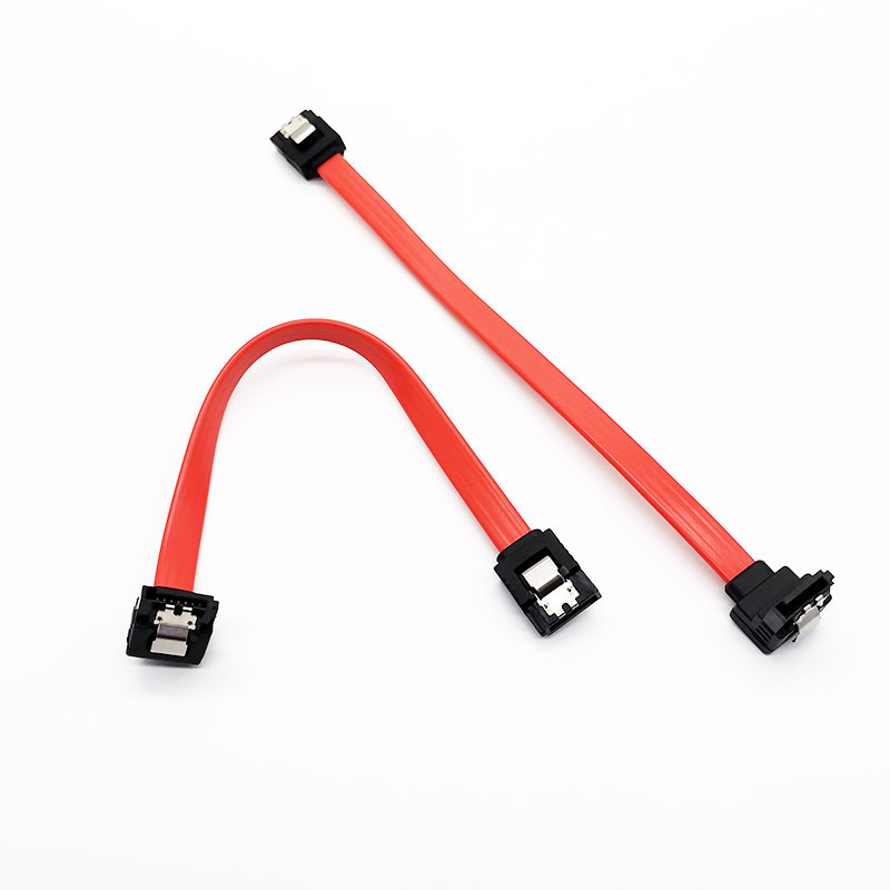 Durable Serial ATA 7Pin With Locking Latch Data Cable For Computer Right Angle SATA 7Pin Hard Disk Drive SATA Data Cable