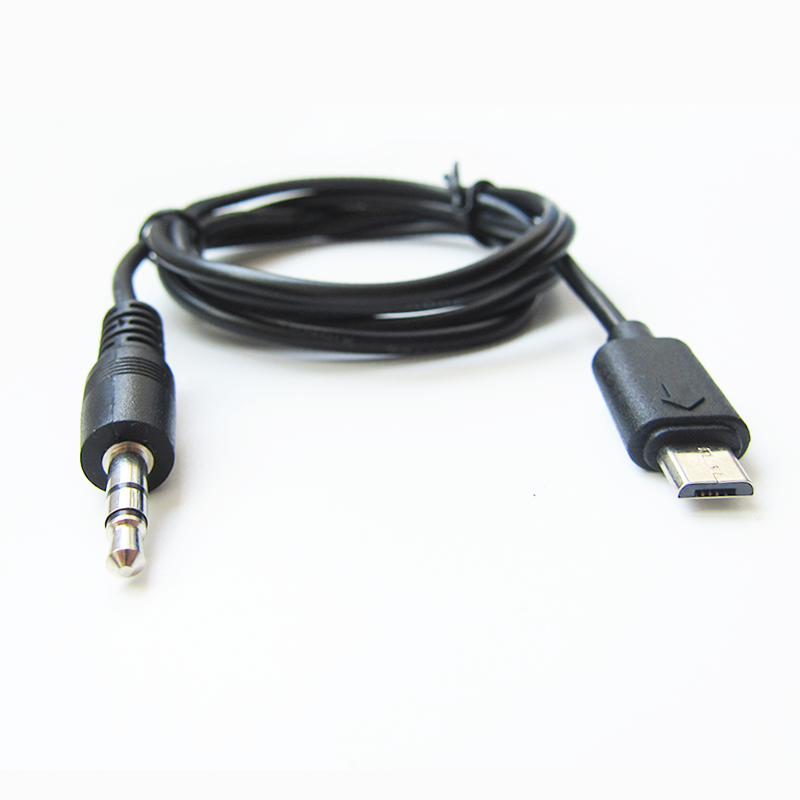 Custom 3.5MM Stereo Jack Plug To Micro-B 5P Usb Audio Adapter Cable