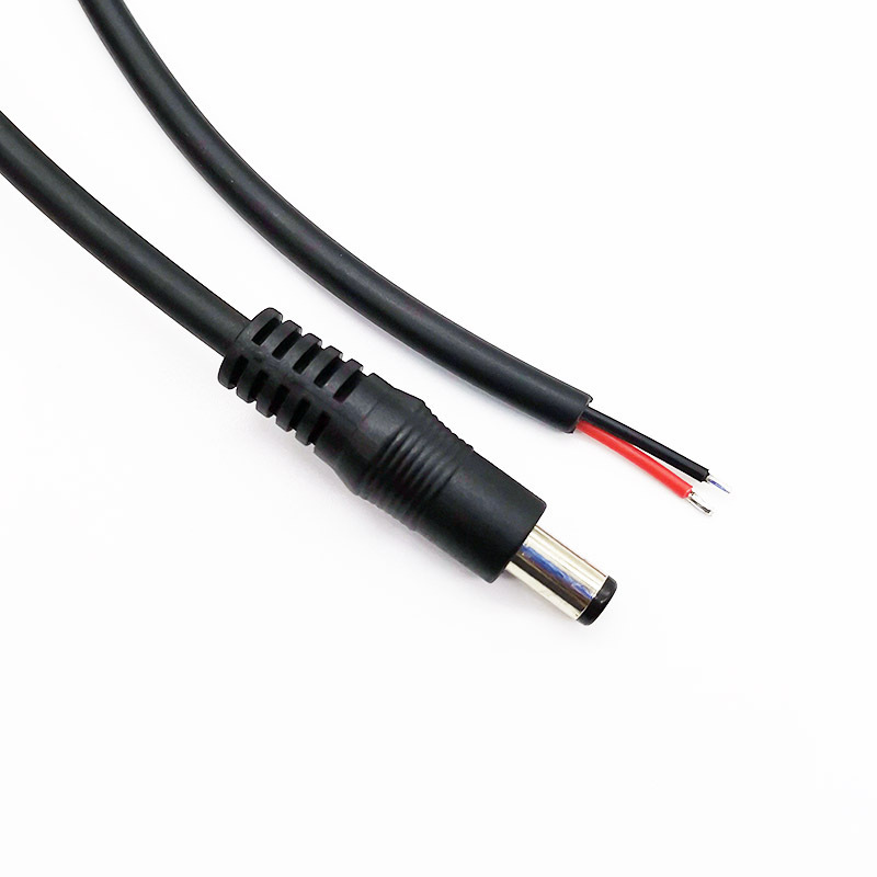 Custom Spring Coiled 2 Core Wire Cable DC 5.5*2.1 5.5*2.5MM Jack Male/Female Power Cable Spiral Power Cable