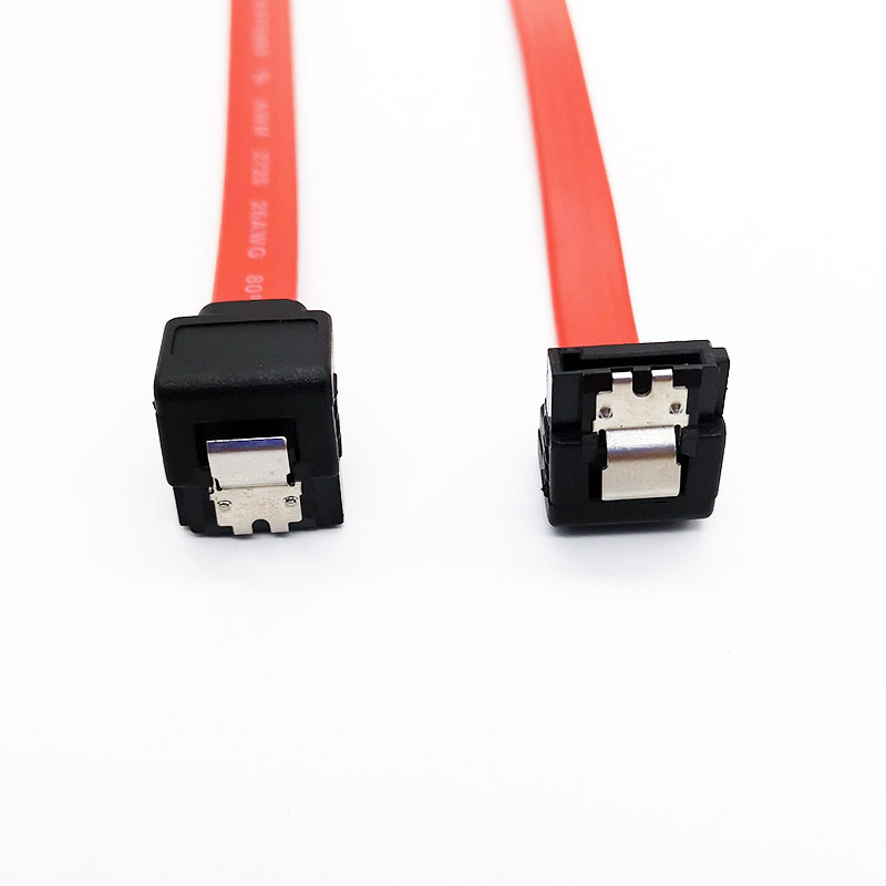 Durable Serial ATA 7Pin With Locking Latch Data Cable For Computer Right Angle SATA 7Pin Hard Disk Drive SATA Data Cable