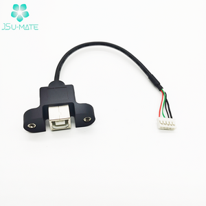 Custom Printer Panel Mount USB B To 5pin Housing Locking Cable USB 2.0 Type B Female Screw Lock Power Cable USB Type B Cable