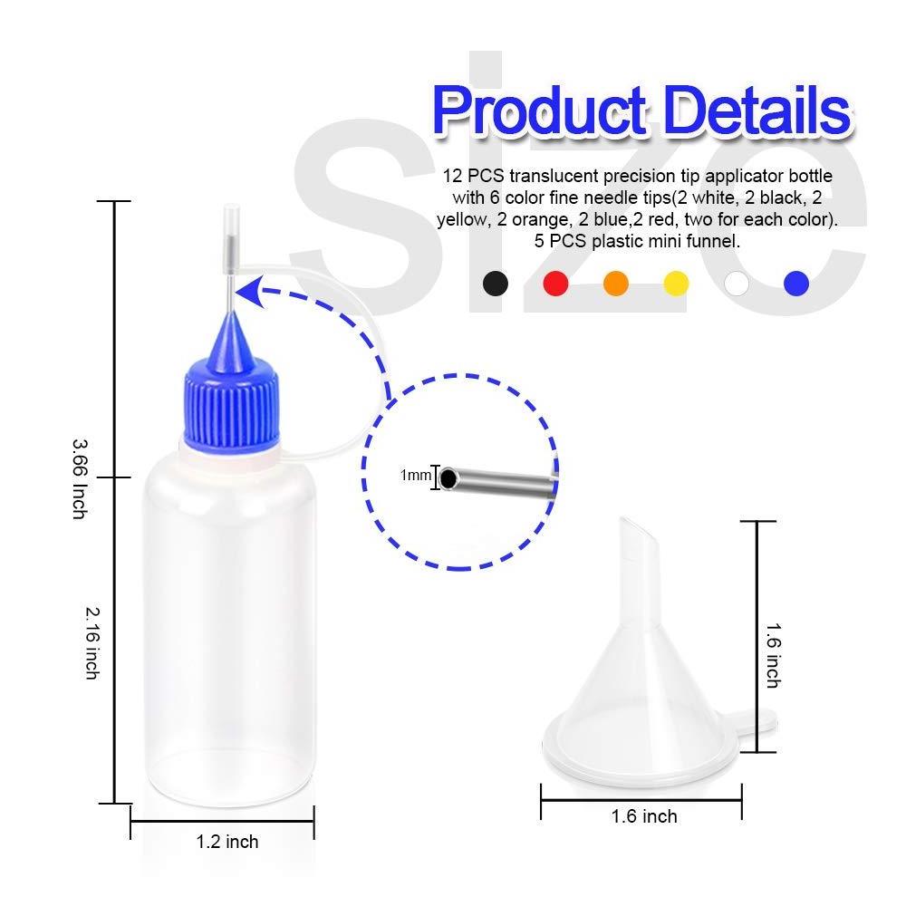 30ml plastic empty painting needle tip glue bottle glue dropper paint applicator bottle for arts and diy crafts