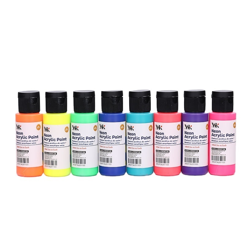 Professional 2fl oz 60ml acrylic paint neon acrylic paint for diy shoe paint