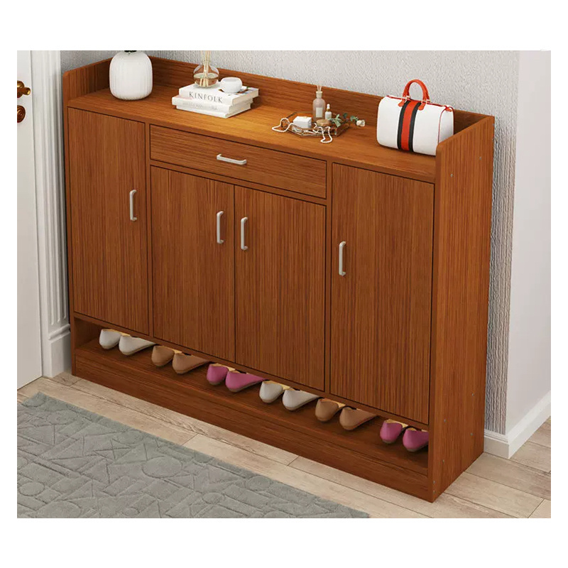 Assembly Wholesale Wooden Furniture Dark Outdoor Wood Closed Easy Assembly Wooden Shoe Rack