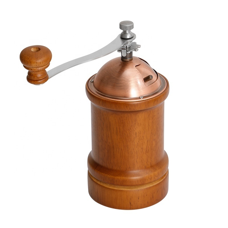 Manual Coffee Bean Grinder Wooden Mill has ss grinder Large Capacity Hand Crank