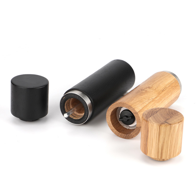 Kitchen tools Manual  wood salt and pepper grinder,White oak+stainless steel salt and pepper mill