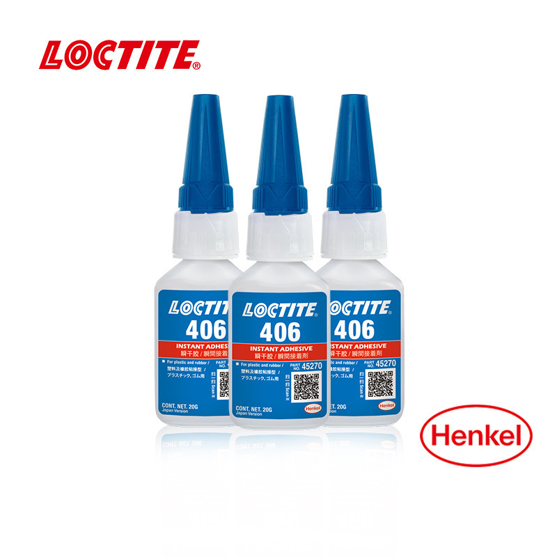 Henkel LOCTITE 406 for bonding of plastics and elastomeric materials where very fast fixturing is required