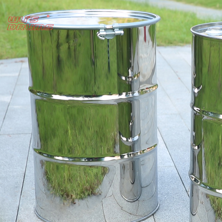 Cstom-made food grade container 220 liter stainless steel drum for honey