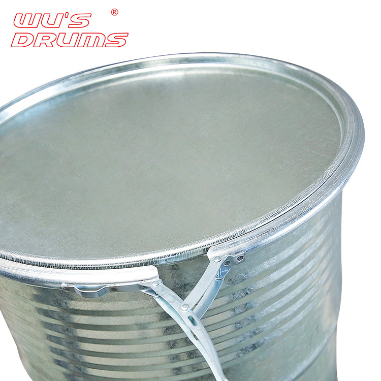 50 Gallon Open Lid Stainless Steel Barrel Drum For Industrial Storage