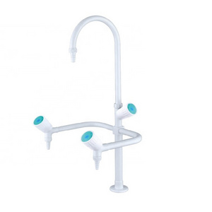 Hot sale Laboratory bench used three way out lab sink tap with solid brass and epoxy powder coated faucet