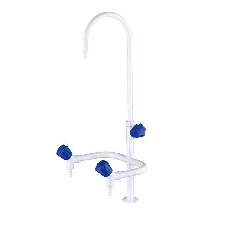 Hot sale Laboratory bench used three way out lab sink tap with solid brass and epoxy powder coated faucet