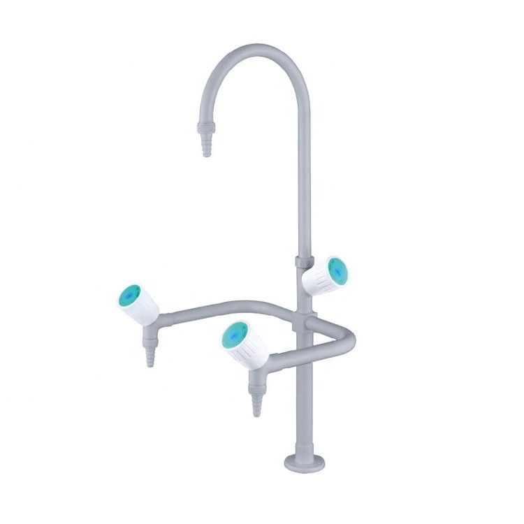 Hot sale Laboratory bench used three way out lab sink tap with solid brass and epoxy powder coated faucet