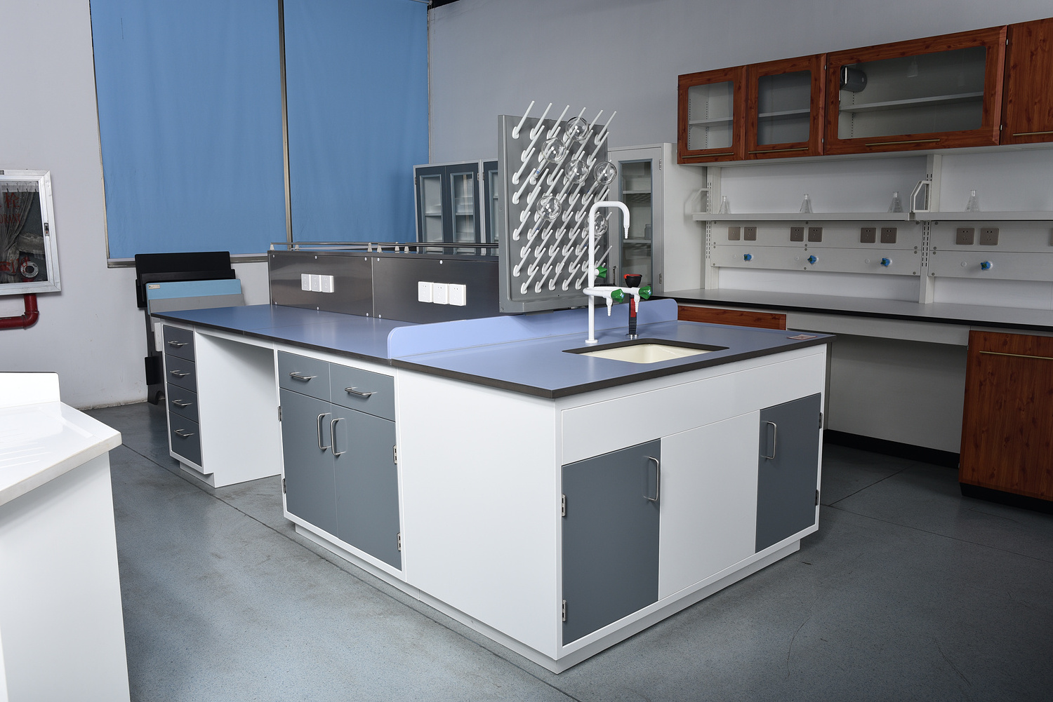 OEM laboratory bench workstation metal lab cabinets casework & Countertops steel lab furniture work bench