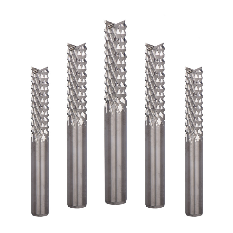 Weix Manufacturing High Speed Woodworking Milling Cutter Trimming Solid Carbide Corn Teeth End Mill