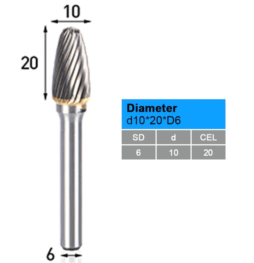 Weix high speed grinder tct flexible rotating double cut extra long air tools tungsten carbide rotary burrs