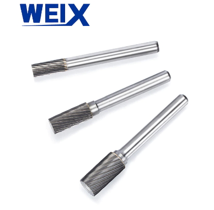 Weix high speed grinder tct flexible rotating double cut extra long air tools tungsten carbide rotary burrs