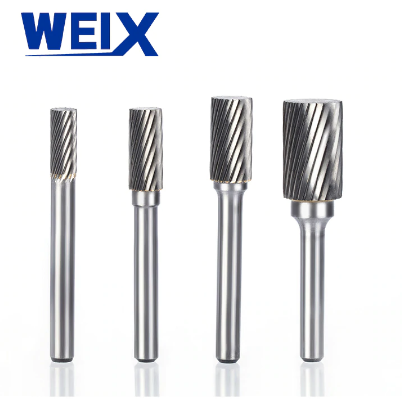 Weix high speed grinder tct flexible rotating double cut extra long air tools tungsten carbide rotary burrs