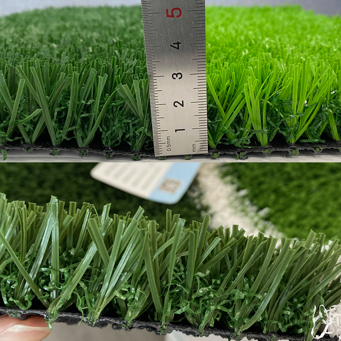 Non-infill Football Field Artificial Grass Natural Green PE Synthetic Turf for soccer Stadium 40MM 10000D Artificial Grass