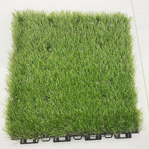 Turf puzzle artificial grass interlocking artificial grass tile Easy Installation Interlocked Landscaping artificial grass