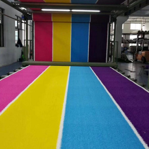 Colorful red yellow green pink white blue artificial grass for landscaping colorful for kindergarten