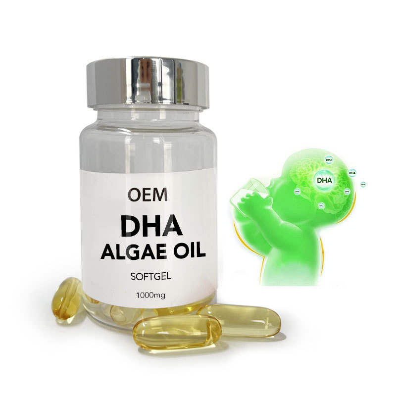 OEM manufacturer Bulk packing vegan omega 3 algal oil Supplement supporting brain health DHA algae oil  with gelatin Softgel