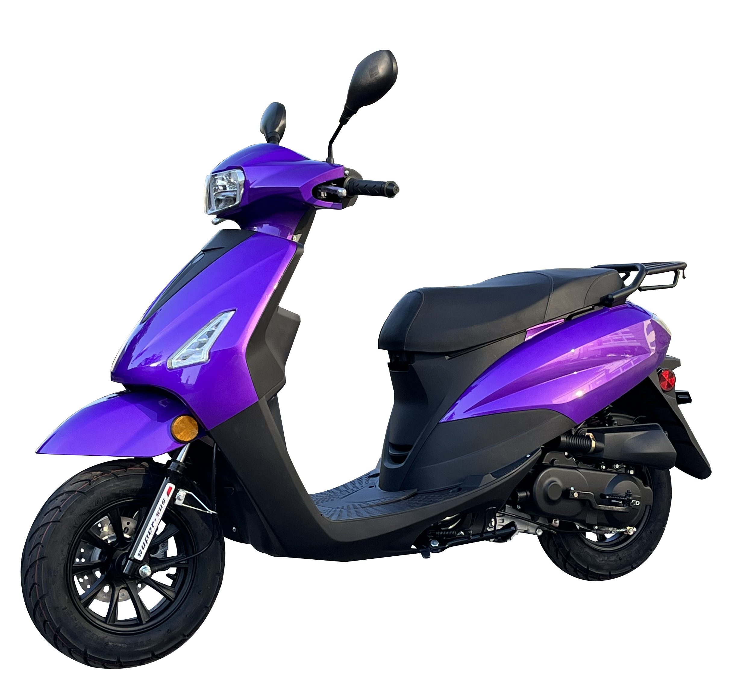 Factory supply 110cc 49cc gas moped gas scooter with pedal long seat for adults