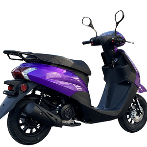 Factory supply 110cc 49cc gas moped gas scooter with pedal long seat for adults