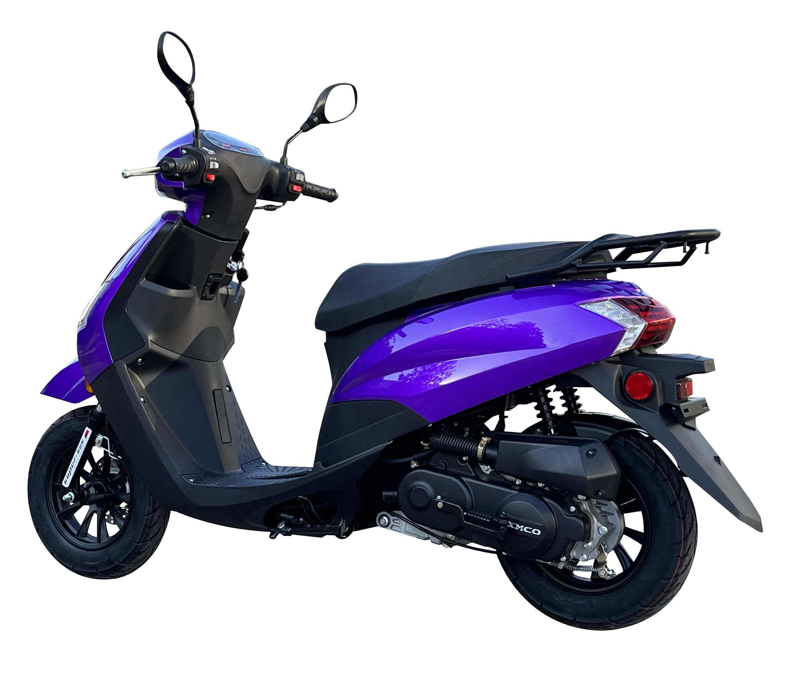 Factory supply 110cc 49cc gas moped gas scooter with pedal long seat for adults