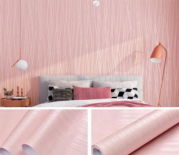 Pink wallpaper floral embossed wallcoverings for living room luxury preglueing 3D peel and stick Wallpaper