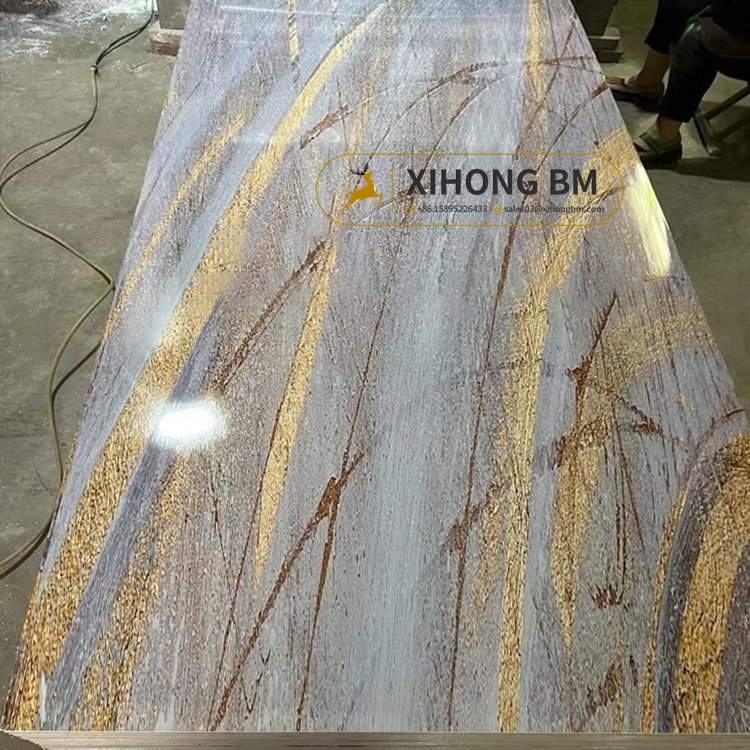 3D PVC Wall Covering Board for Hotel Decor New 3mm UV Marble Acrylic Plastic Ceiling Panel Translucent