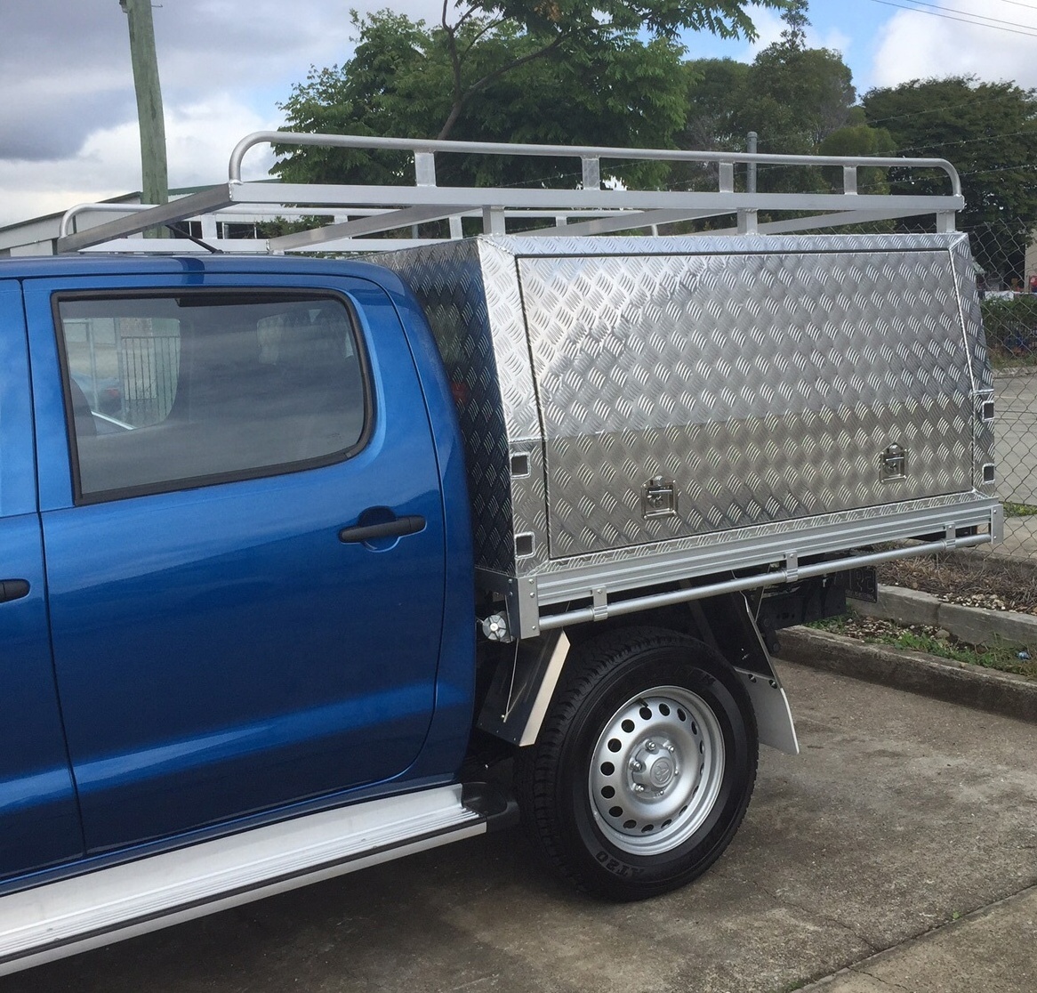 High Quality Durable Using Various 3 Doors Checker Ute Tray And Canopy Plate Aluminium Ute Canopy