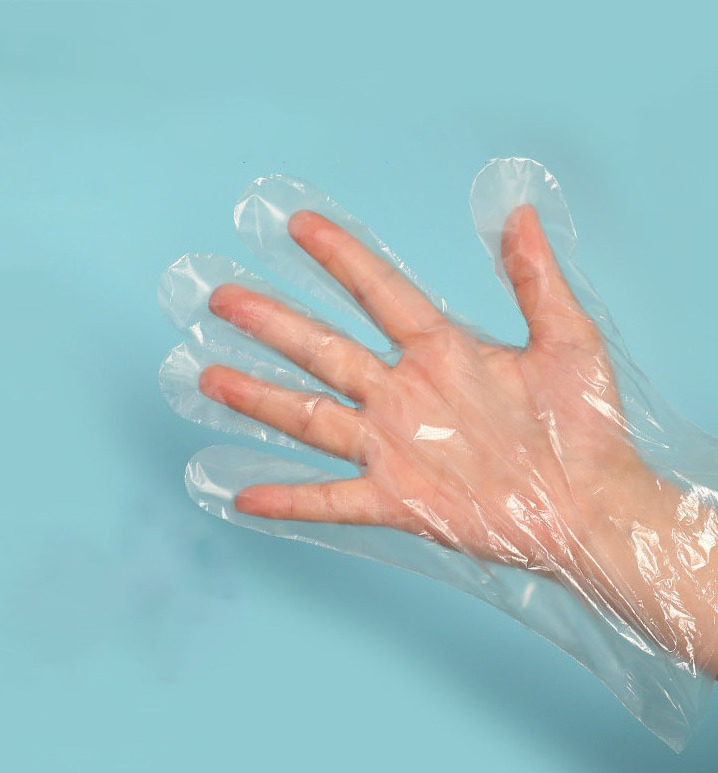 Restaurant Clear Poly Glove Easy Work PE Sanitary Cleaning Clear Disposable Plastic Gloves