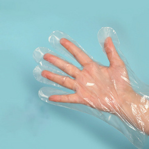 Restaurant Clear Poly Glove Easy Work PE Sanitary Cleaning Clear Disposable Plastic Gloves