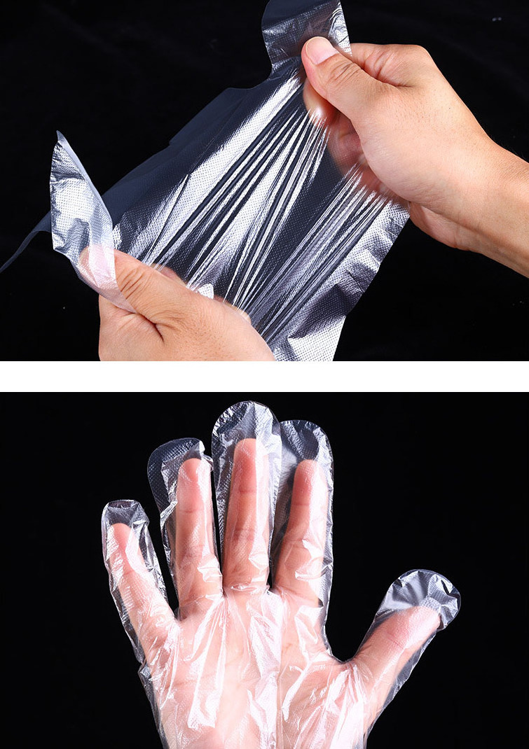 Restaurant Clear Poly Glove Easy Work PE Sanitary Cleaning Clear Disposable Plastic Gloves