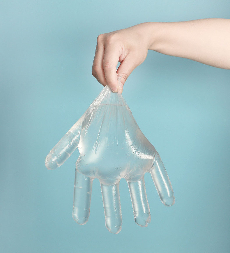 Restaurant Clear Poly Glove Easy Work PE Sanitary Cleaning Clear Disposable Plastic Gloves