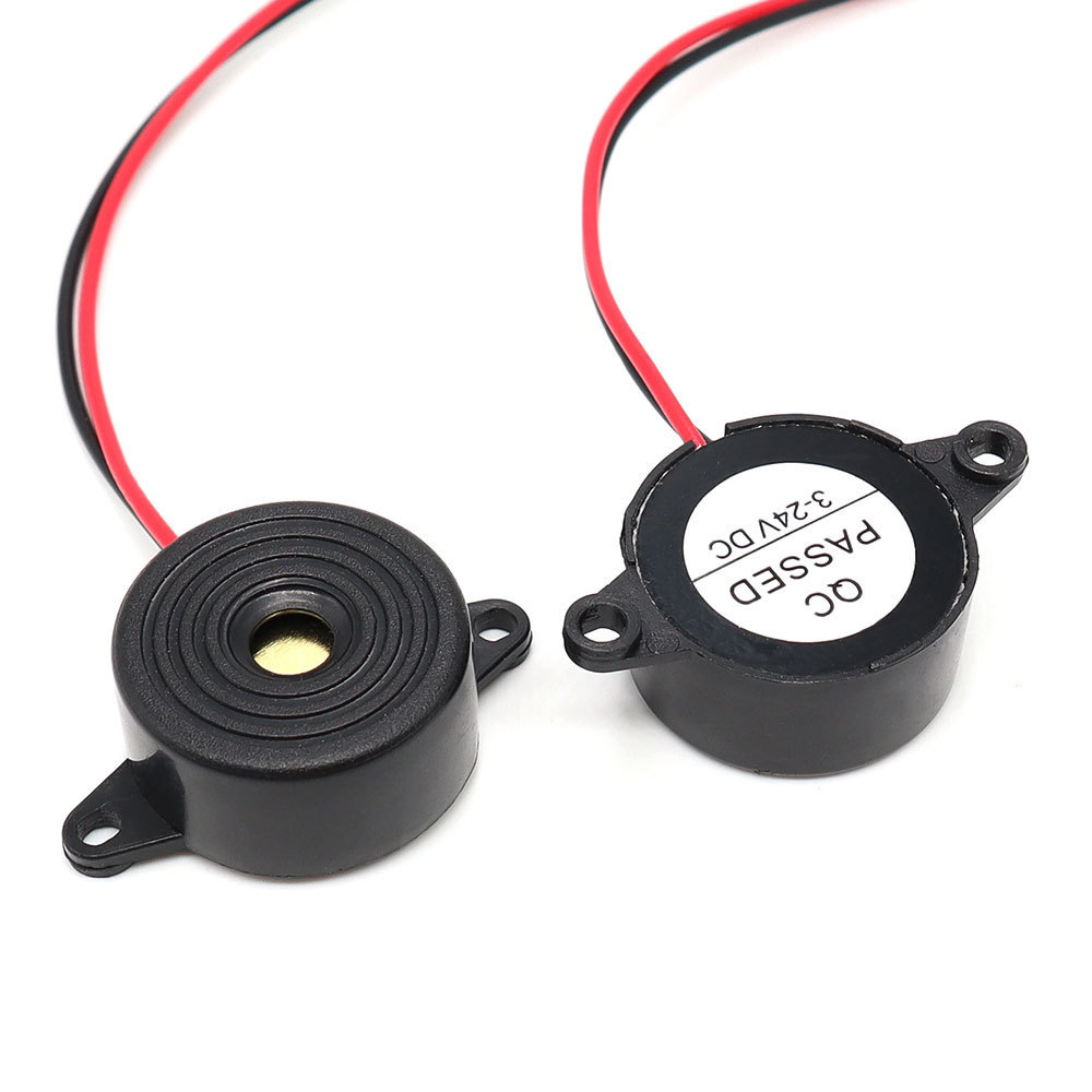 2312 Buzzer DC3-24V High Decibel Warning Alarm Piezo Active Buzzer 23*12M 90dB Continuous Sound Audible Buzzer with 110mm Wire