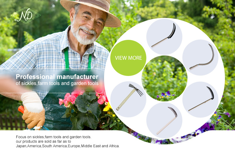 Hot sale manufacturers  Big curved and sharp blade agricultural sickle japanese weeding sickle