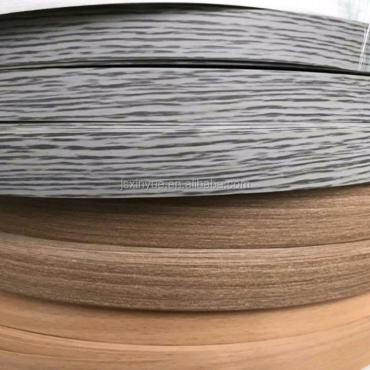 Environmental Protection pvc plastic wood grain edge strips/edge banding tape