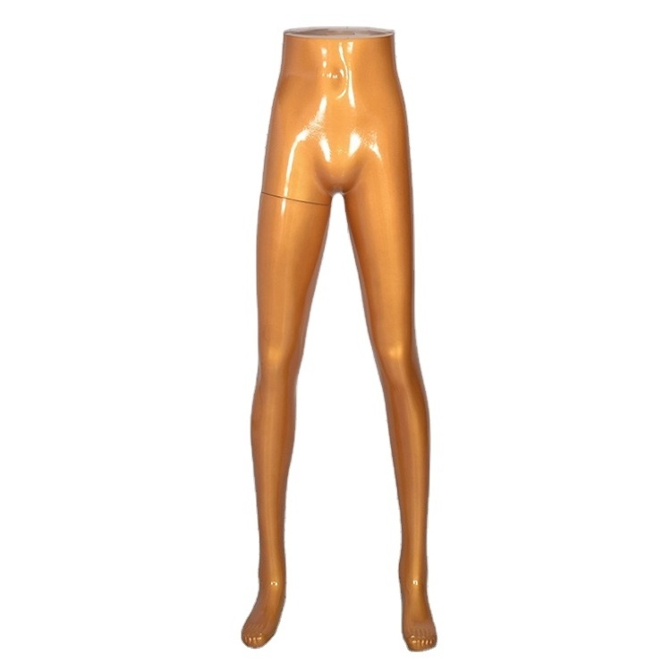 New Fashion Plastics Golden Half Lower Body Female Legs Mannequin For Pant Display