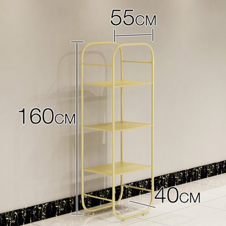 Gold Metal Stainless Steel Store Clothes Baby Shop Clothing Garment Display Rack