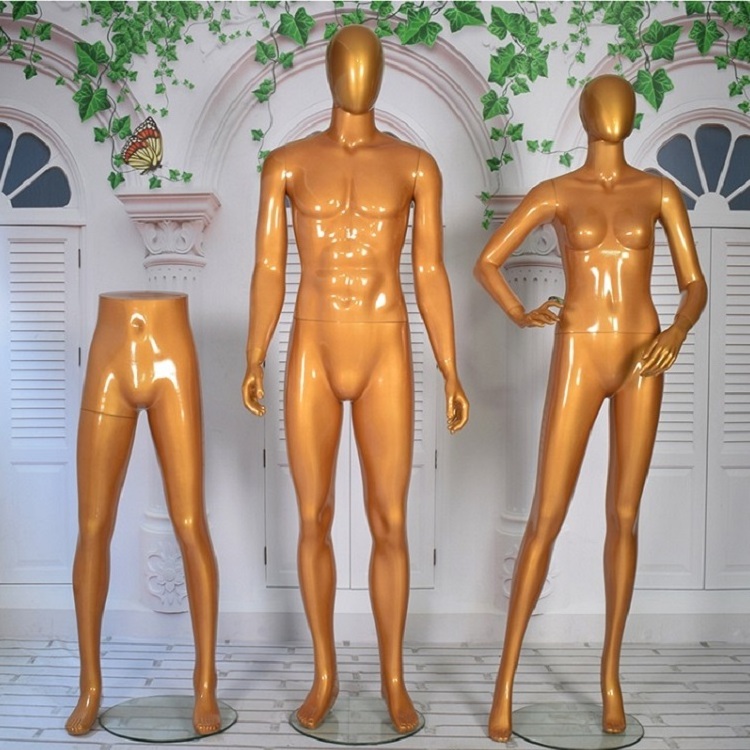 New Fashion Plastics Golden Half Lower Body Female Legs Mannequin For Pant Display