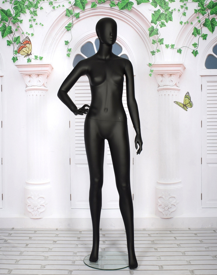 High End Full Body Dummy Black Sexy Lifelike Female Posing Black Mannequin