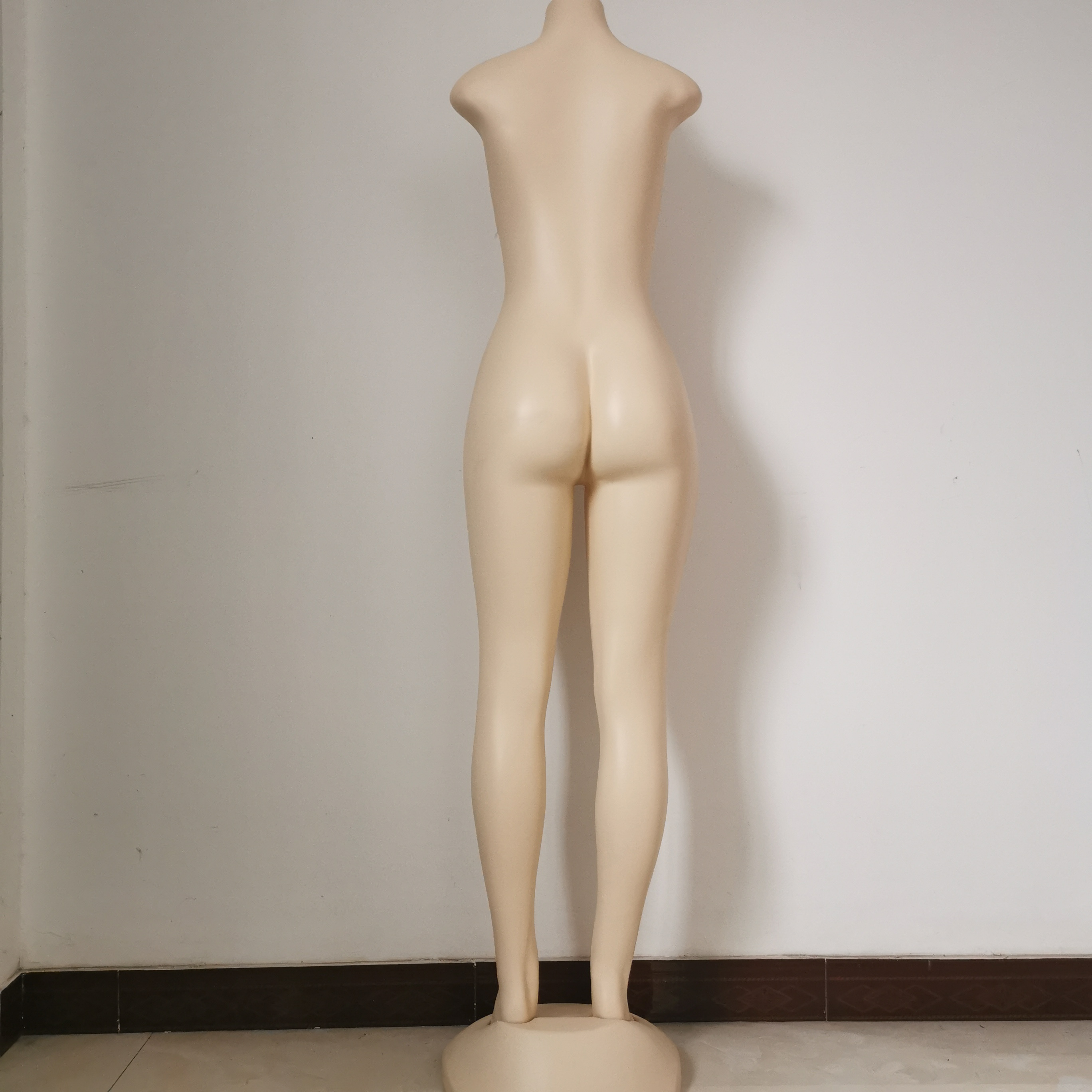 Plastic Full Body Mannequin Dummy Female Headless Long Legs PE Plastic Base Mannequin