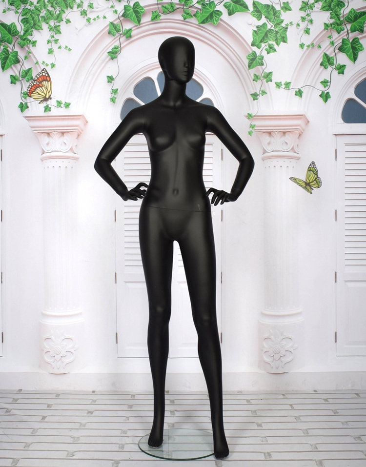 High End Full Body Dummy Black Sexy Lifelike Female Posing Black Mannequin